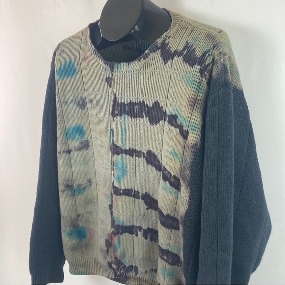 “DAMAGE Control” Custom Bleached and Dyed Cotton Knit Shirt M - Picture 10 of 12